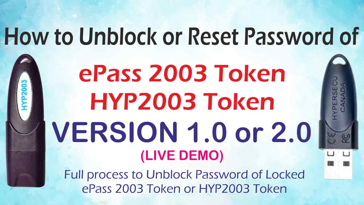 Unblock EPass 2003 Token