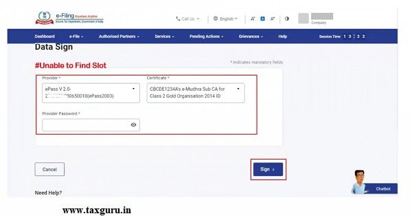 Unable to Find Slot Error on Income Tax Portal