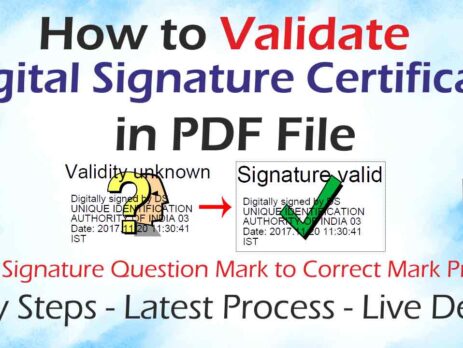 How to Validate Digital Signature in PDF File